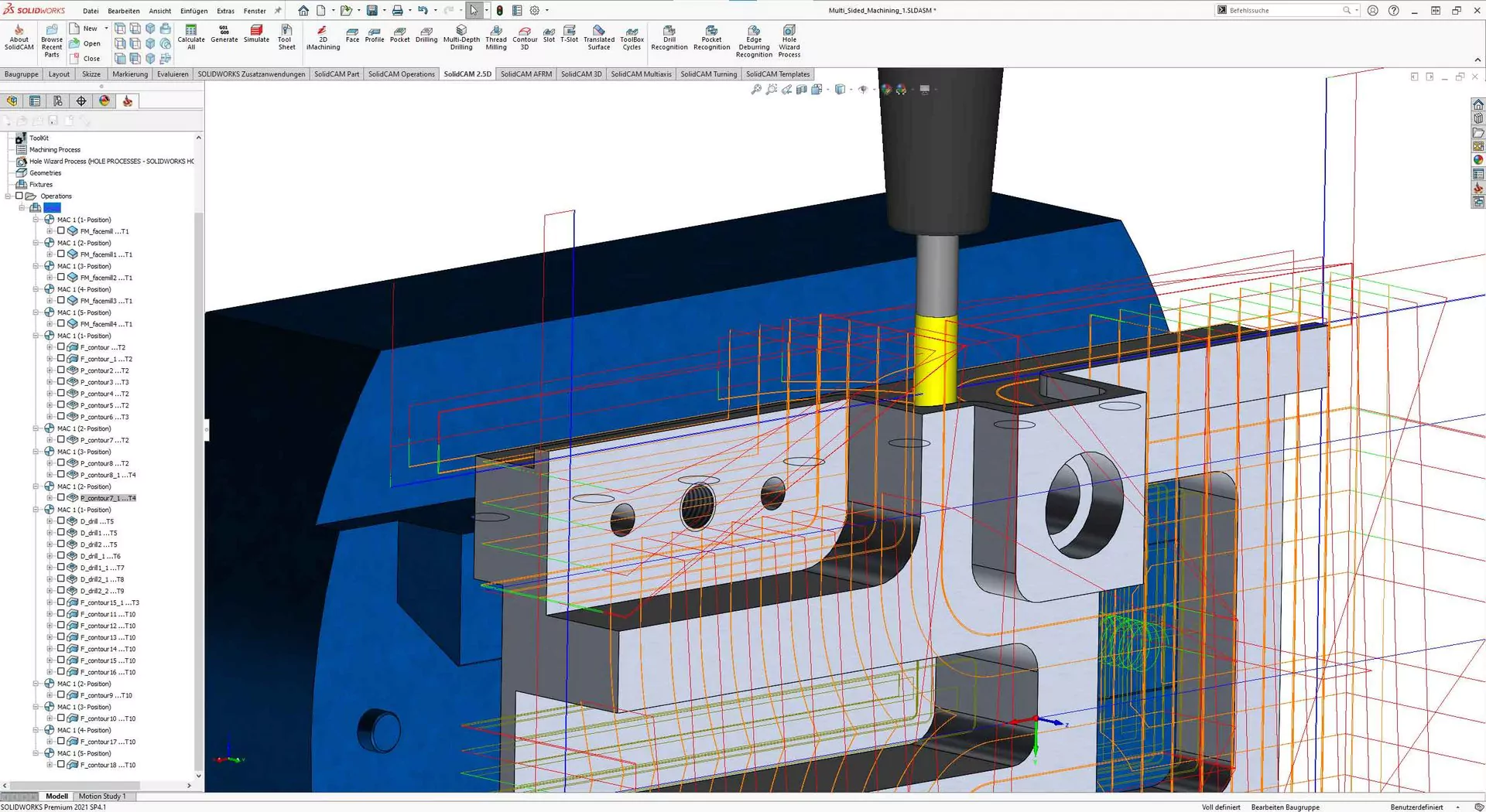 SolidCAM Indexial 4 και 5 αξόνων